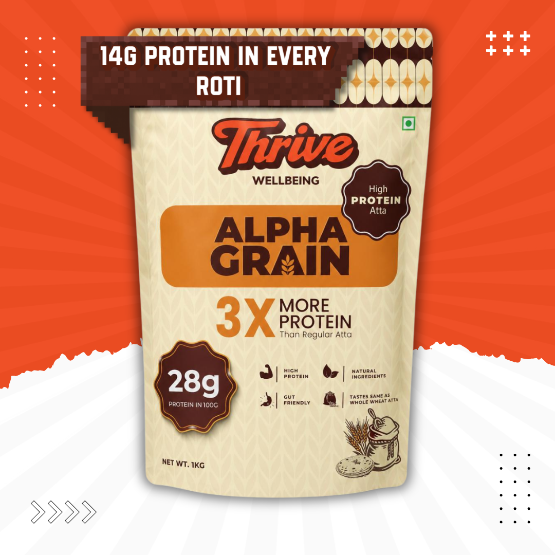 AlphaGrain High Protein Atta 28g Protein per 100g and Same Taste.